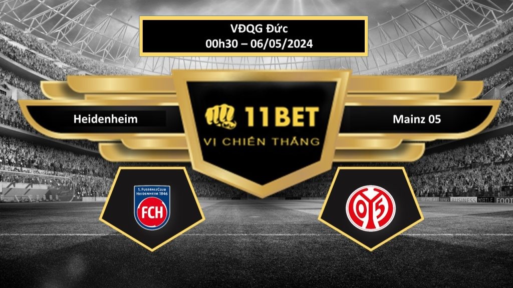 11BET Tip bóng đá Heidenheim vs Mainz 05, hôm nay 06/05/2024