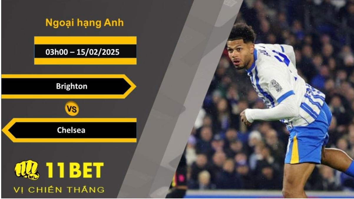 11BET Soi kèo Brighton vs Chelsea, 03h00, 15/02/2025